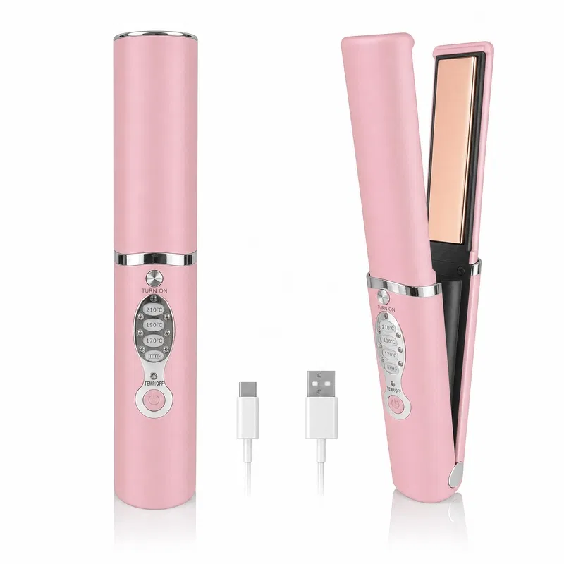 Cordless Hair Straightener pink