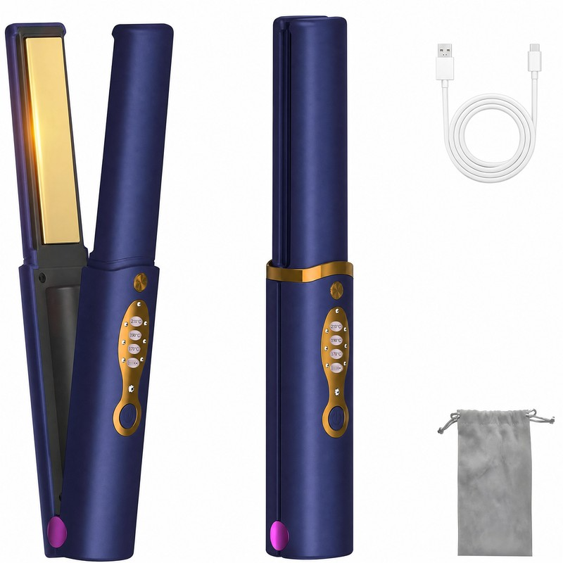 Cordless Hair Straightener blue