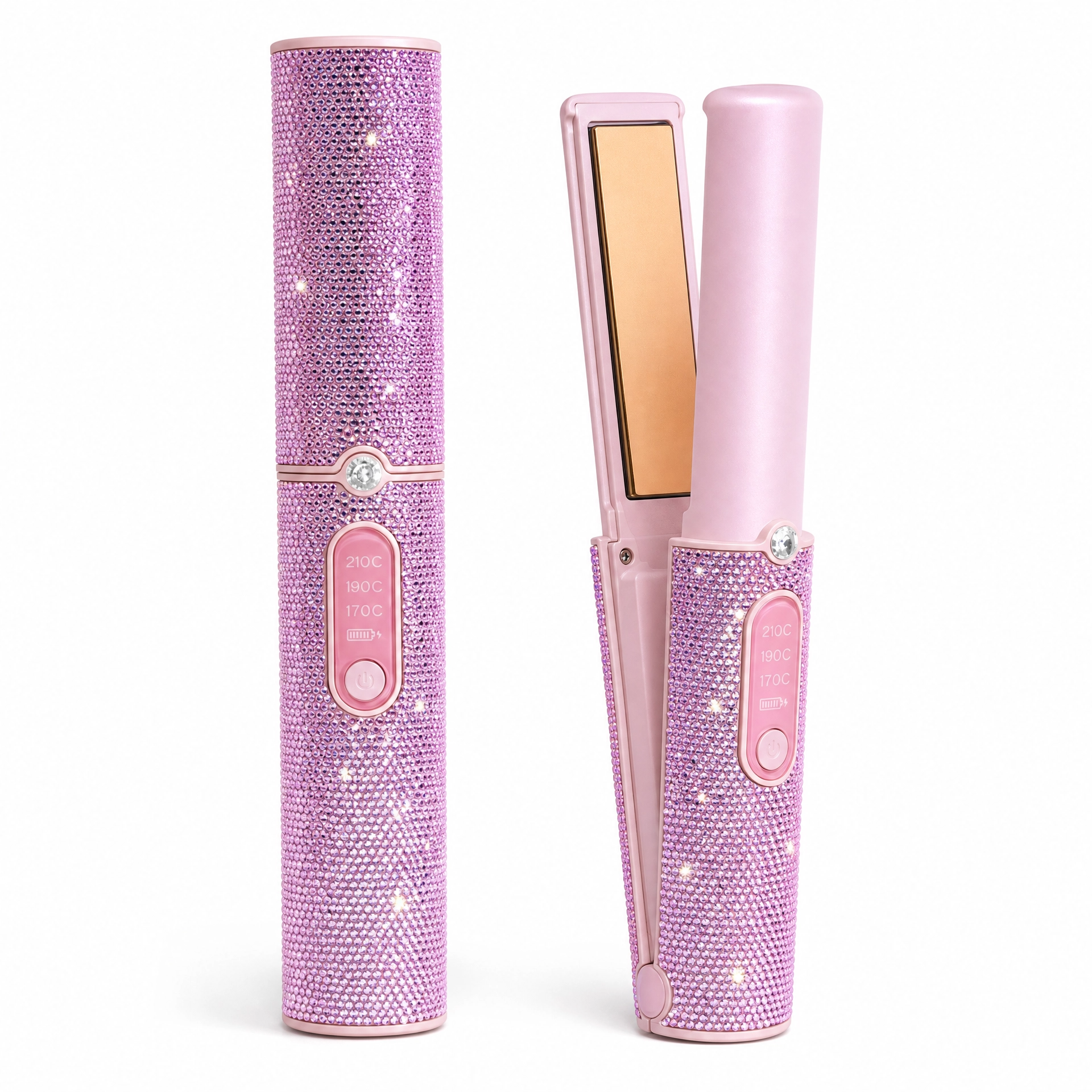 Cordless Hair Straightener pink diamond