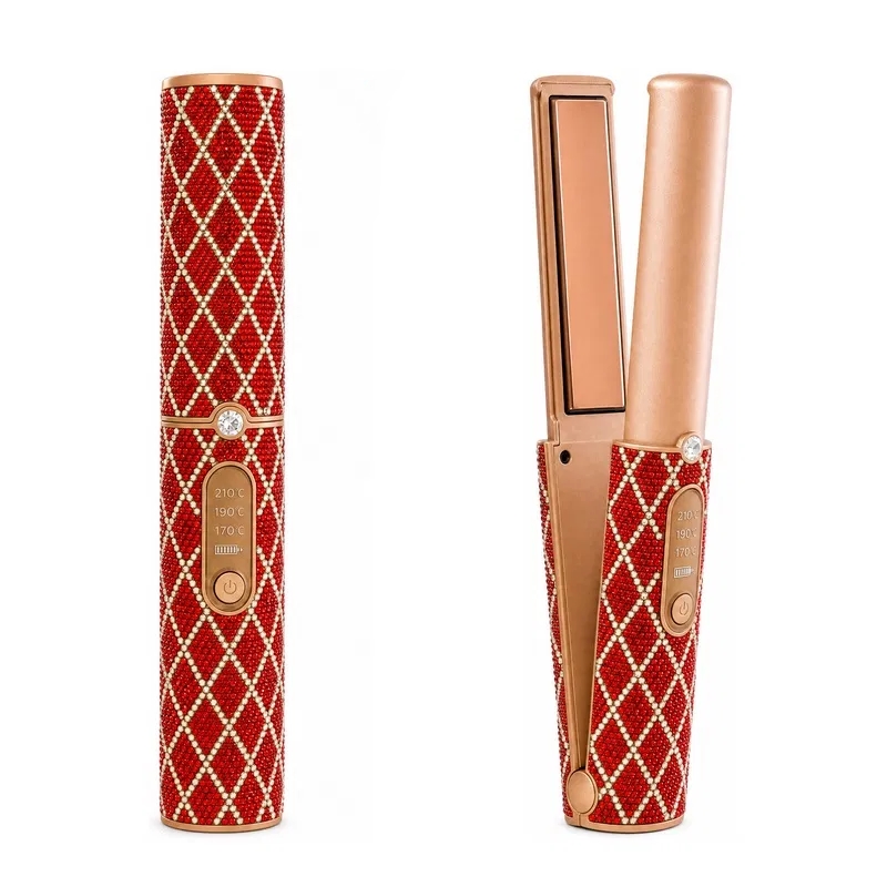 Cordless Hair Straightener red gold
