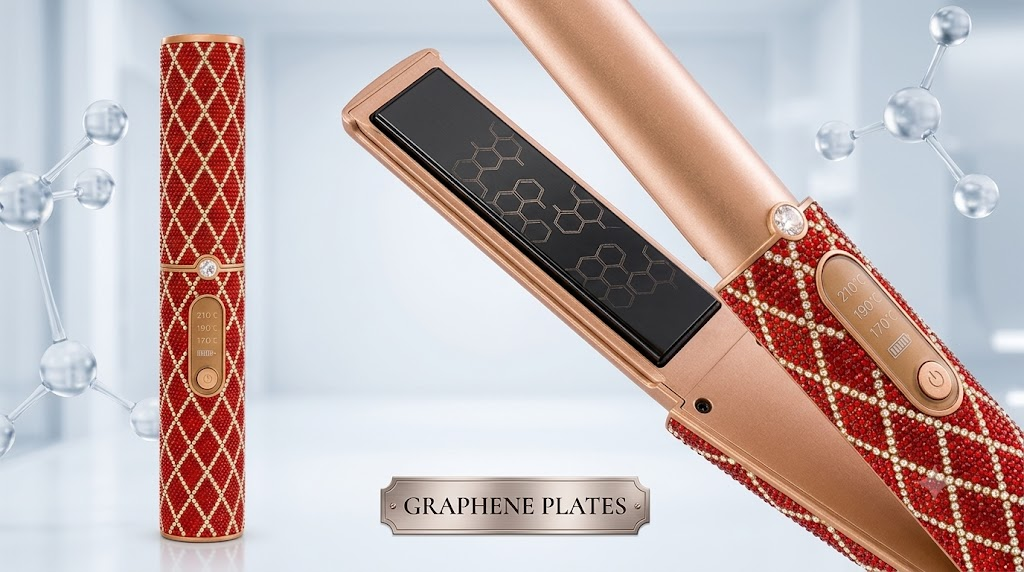 Graphene molecular structure hair tool plate