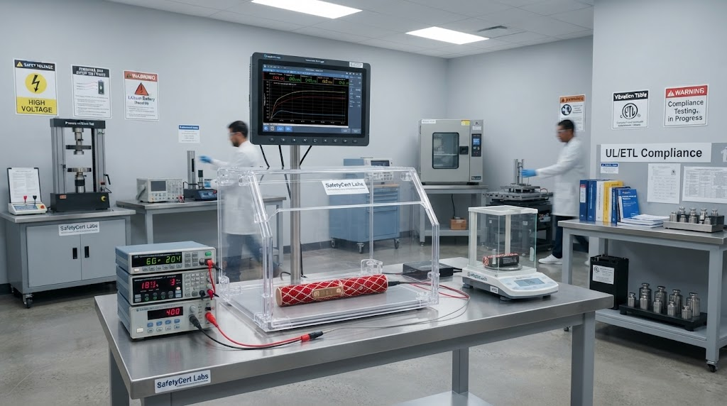Lithium ion battery compliance safety testing laboratory