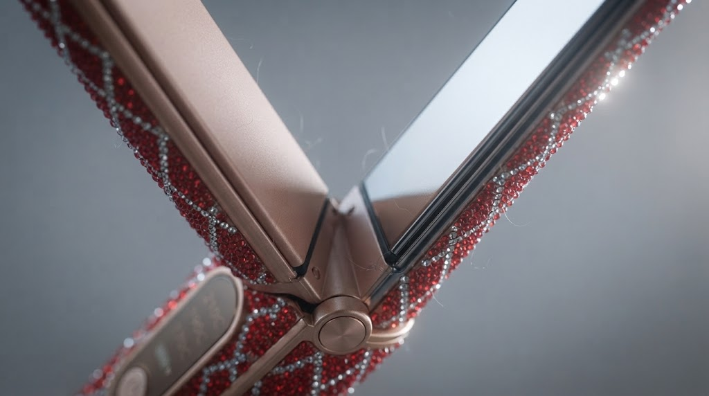 Close up of ceramic and titanium heating plates for hair straighteners