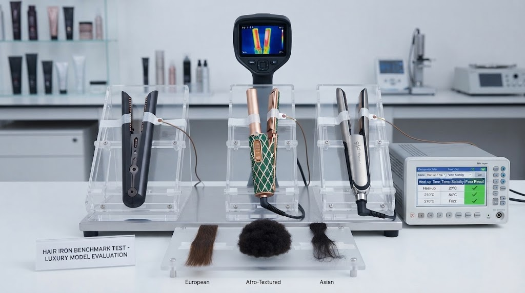 Hair iron benchmark comparison
